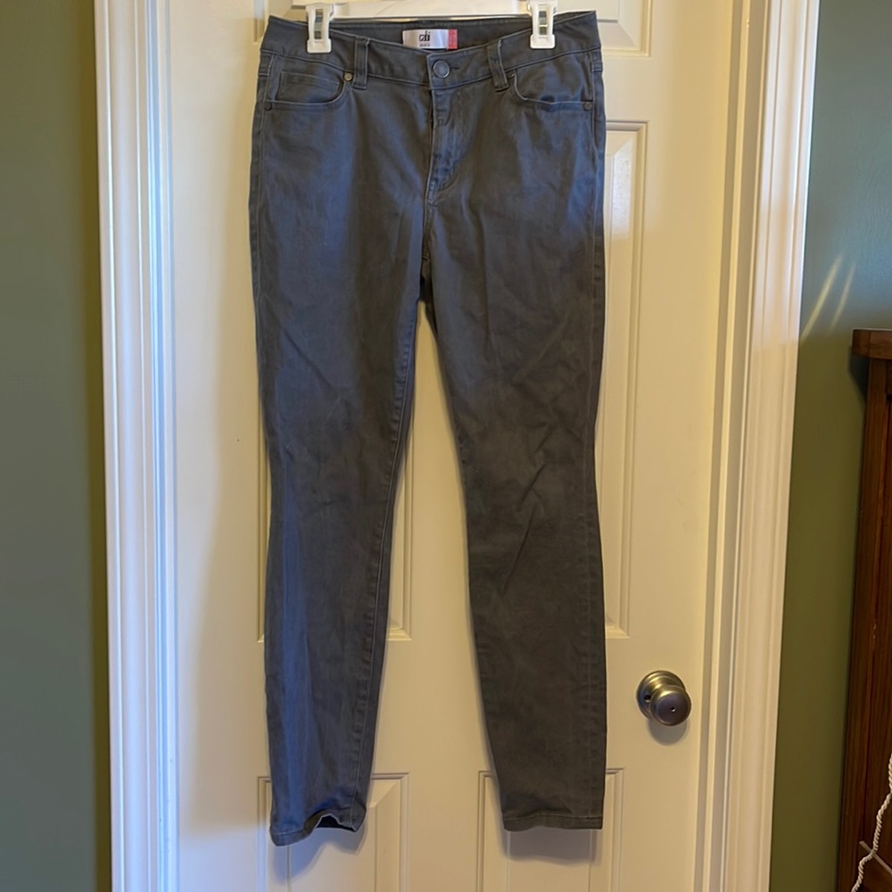 Cabi High Skinny grey jeans